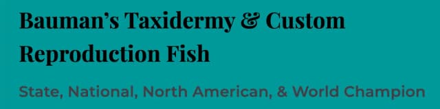 Bauman's Taxidermy logo